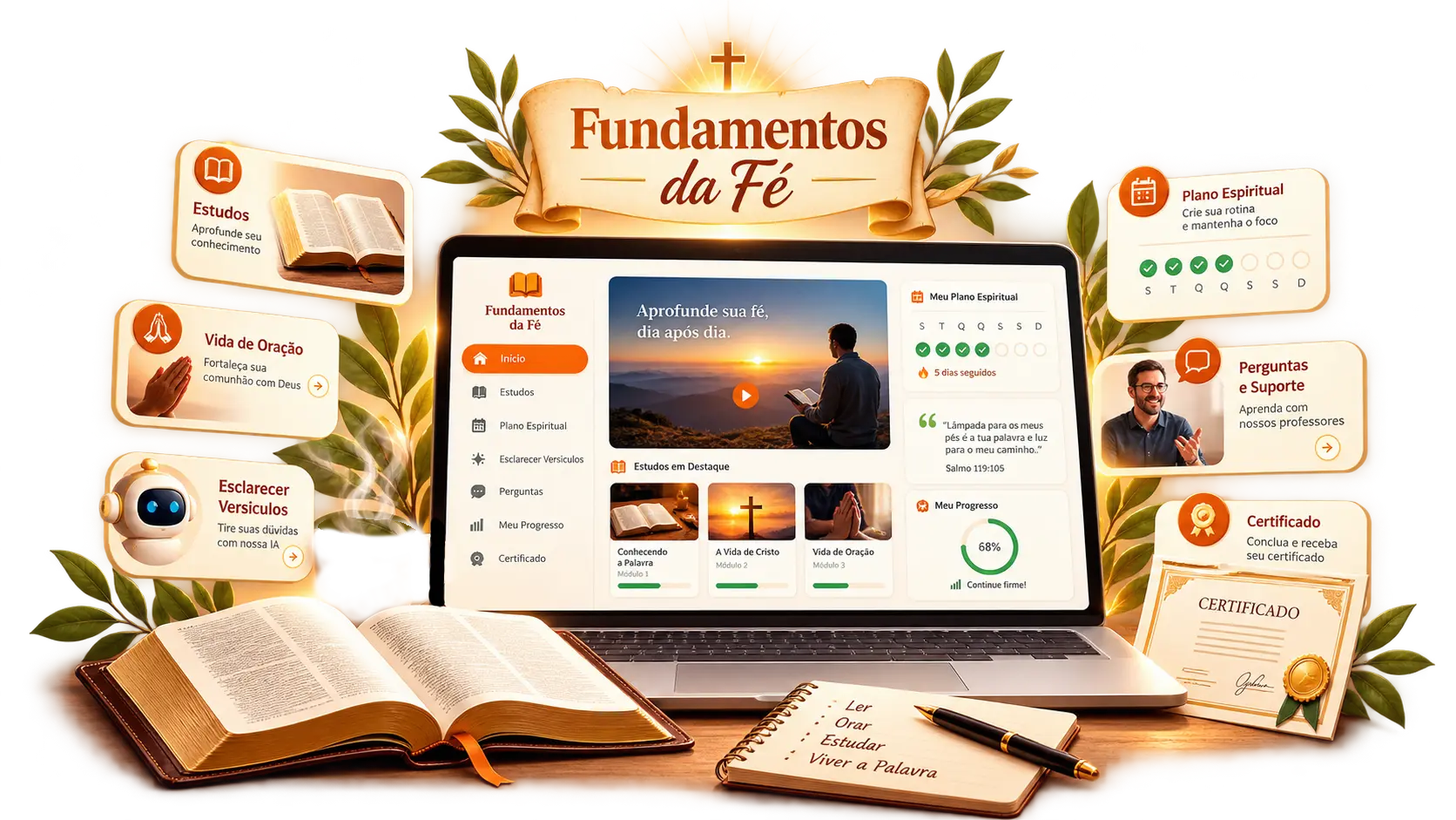 Banner do Curso Bíblico Fundamentos da Fé